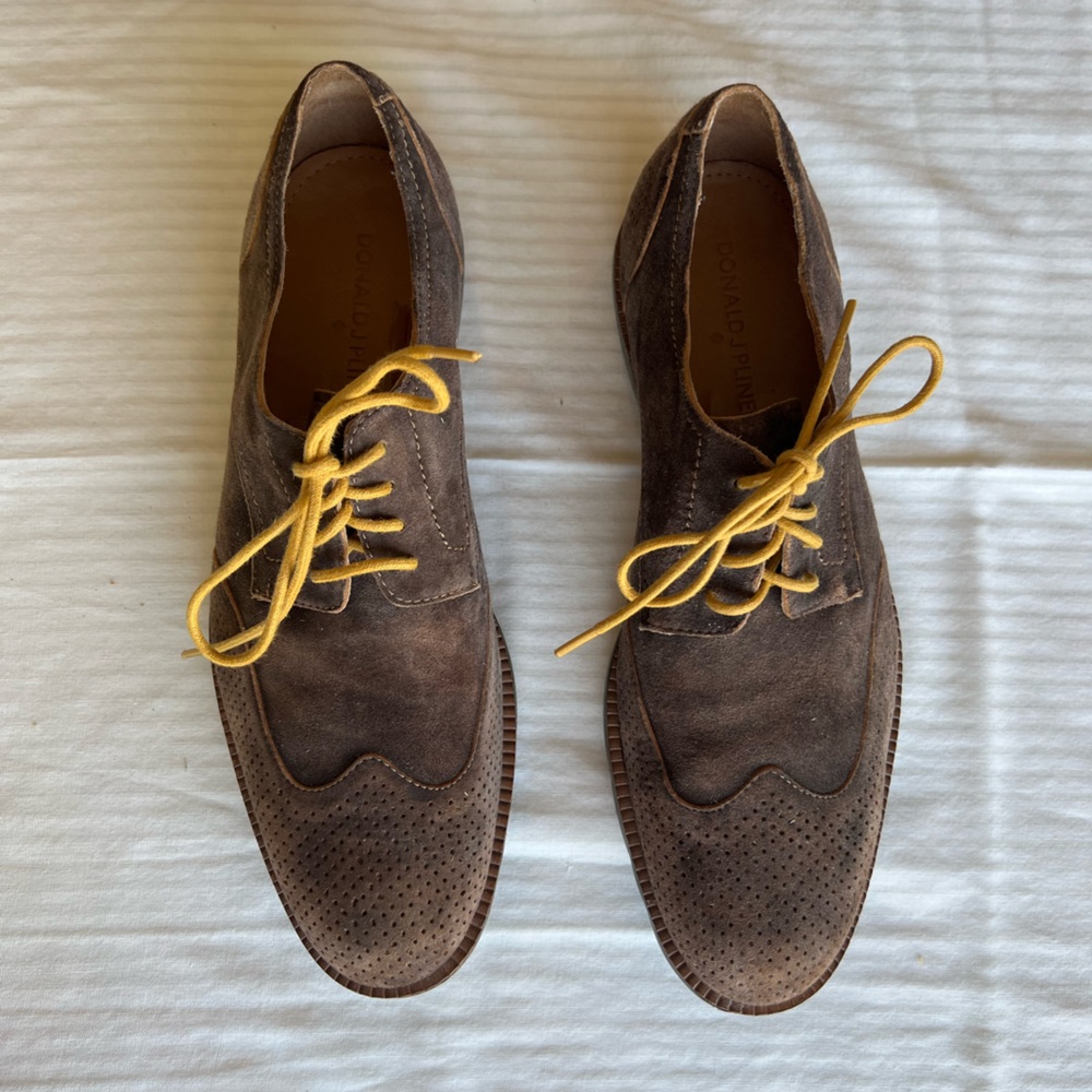 Donald J Pliner Ramsey Wingtip Derby Shoes Men's Mochca Suede